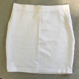 White mini skirt